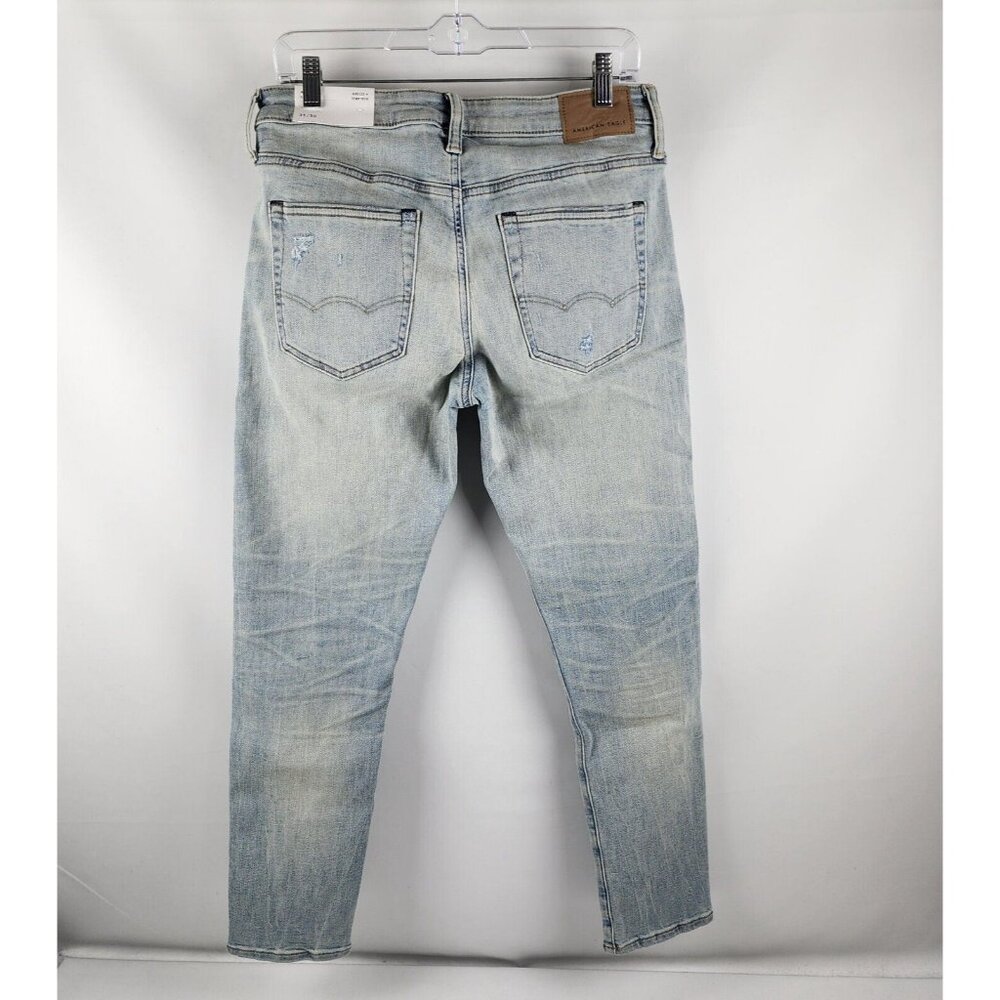 SOLD OUT American Eagle Jeans Mens 31x30 Blue Airflex + Temp Tech Skinny NWT - Picture 10 of 13